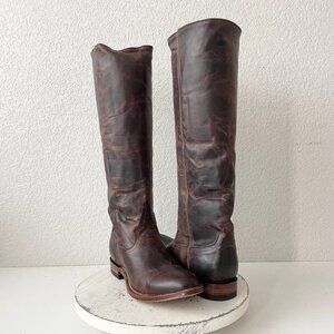 Rod Patrick Womens Cowboy Boots 10B Brown Stove Pipe Western Cowgirl Knee High